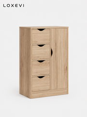 Oak Living Room Storage Cabinet Loxevi