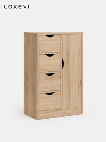Oak Living Room Storage Cabinet Loxevi