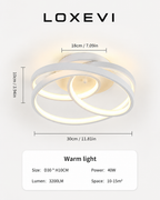 Double Ring LED Ceiling Light Loxevi