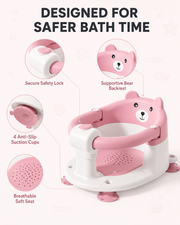 Bear Design Non Slip Baby Bath Seat Loxevi