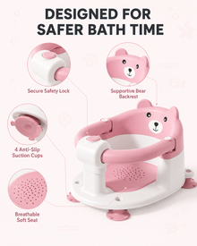 Bear Design Non Slip Baby Bath Seat Loxevi