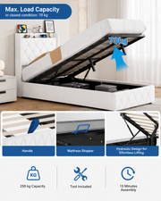 Upholstered Storage Bed Loxevi