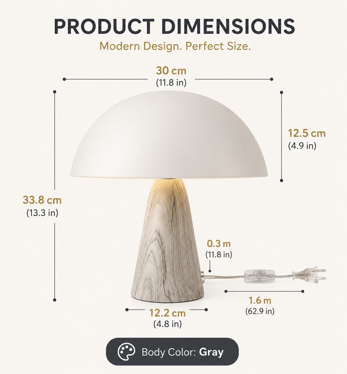 Mushroom Shaped Bedside Table Lamp Loxevi