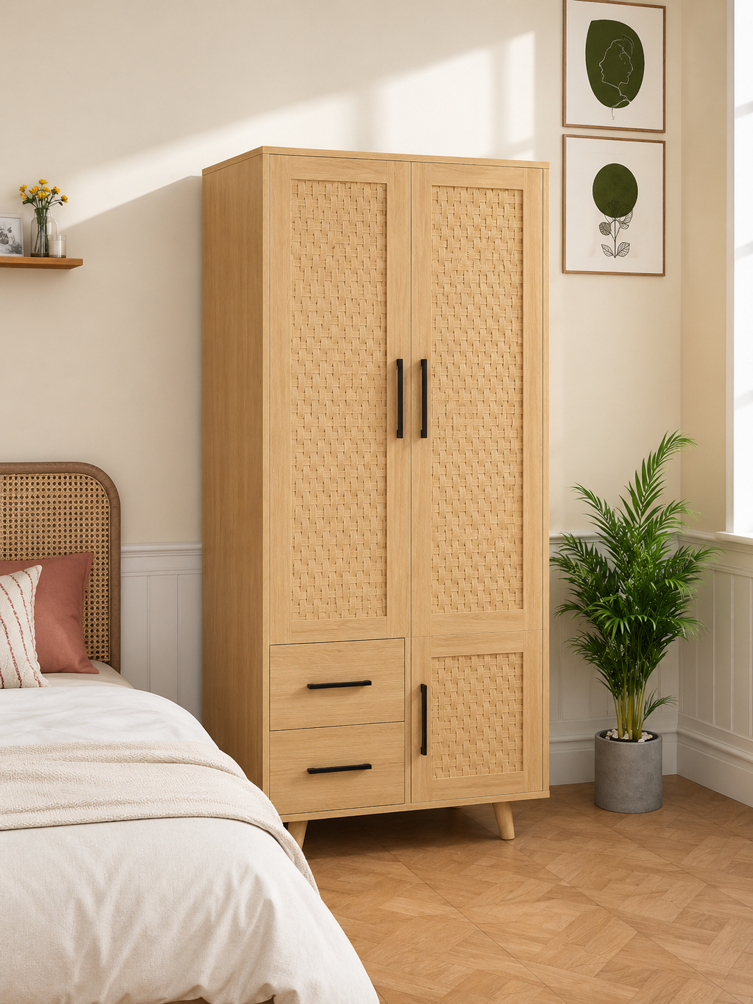 Farmhouse Wardrobe Closet Loxevi