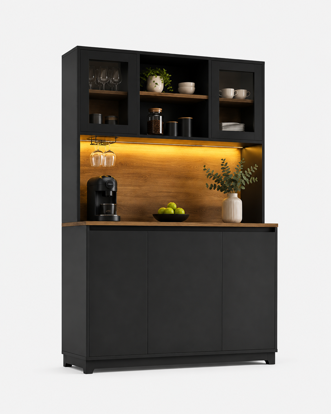 Black Kitchen Storage Cabinet Loxevi