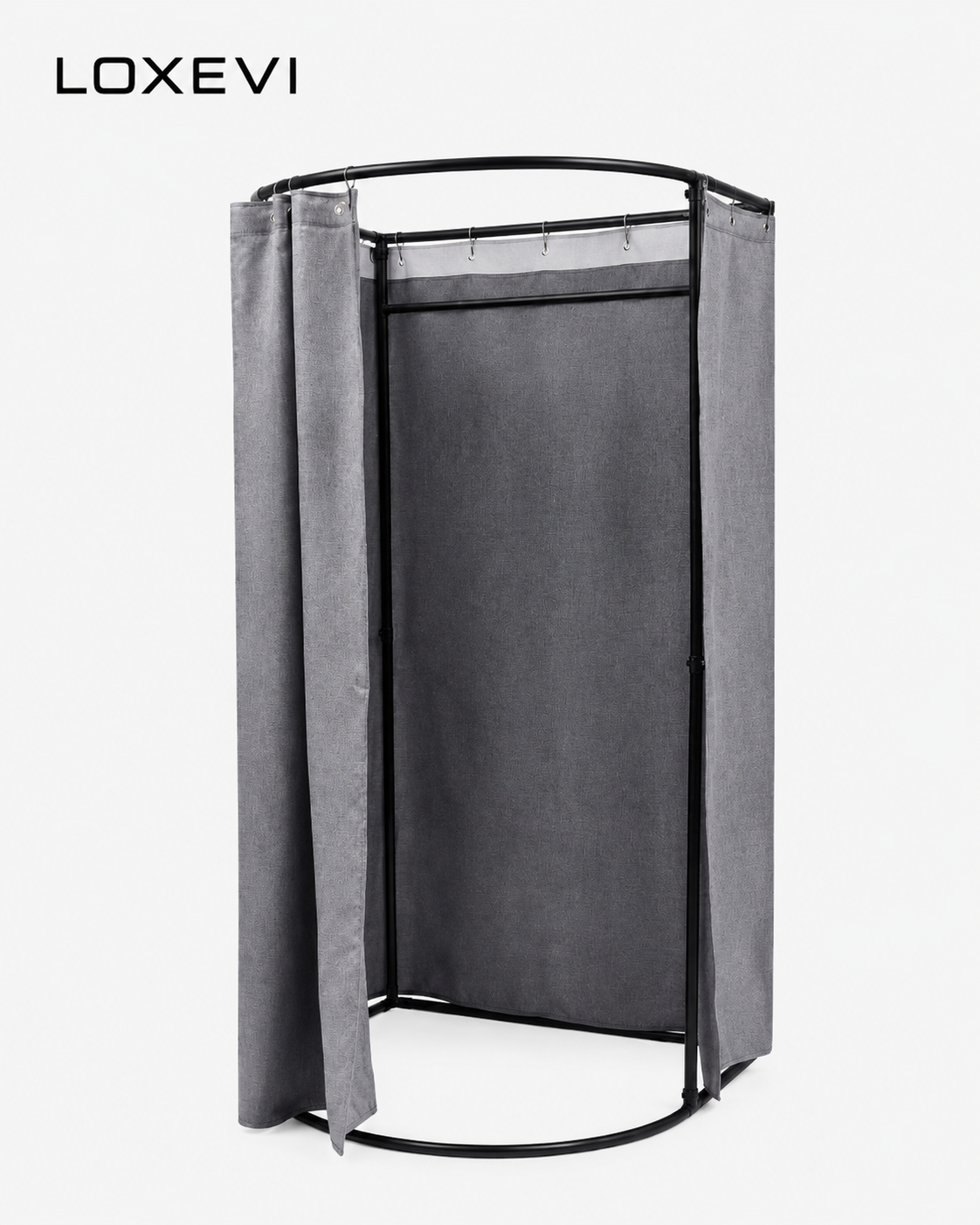 Freestanding Changing Room with Curtain Loxevi