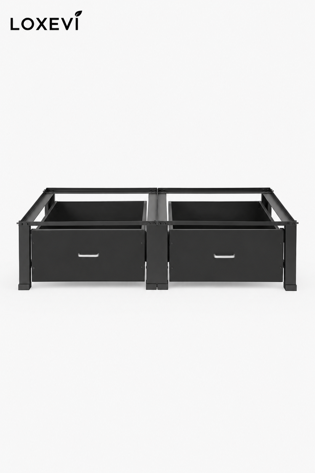 Double Washing Machine Base with Drawers Loxevi