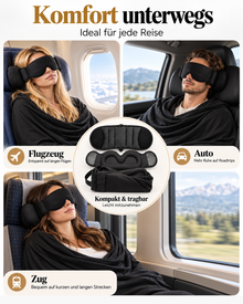 3-in-1 Travel Rest Kit with Eye Mask & Body Support | LADP