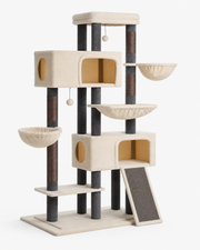 Luxury Multi Level Cat Tree with Spacious Condos and Hammocks Loxevi