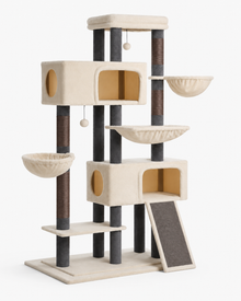 Luxury Multi Level Cat Tree with Spacious Condos and Hammocks Loxevi