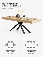 Extendable Oak Dining Table Loxevi