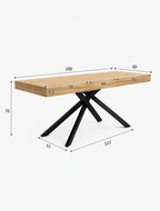 Extendable Oak Dining Table Loxevi
