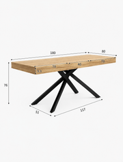 Extendable Oak Dining Table Loxevi