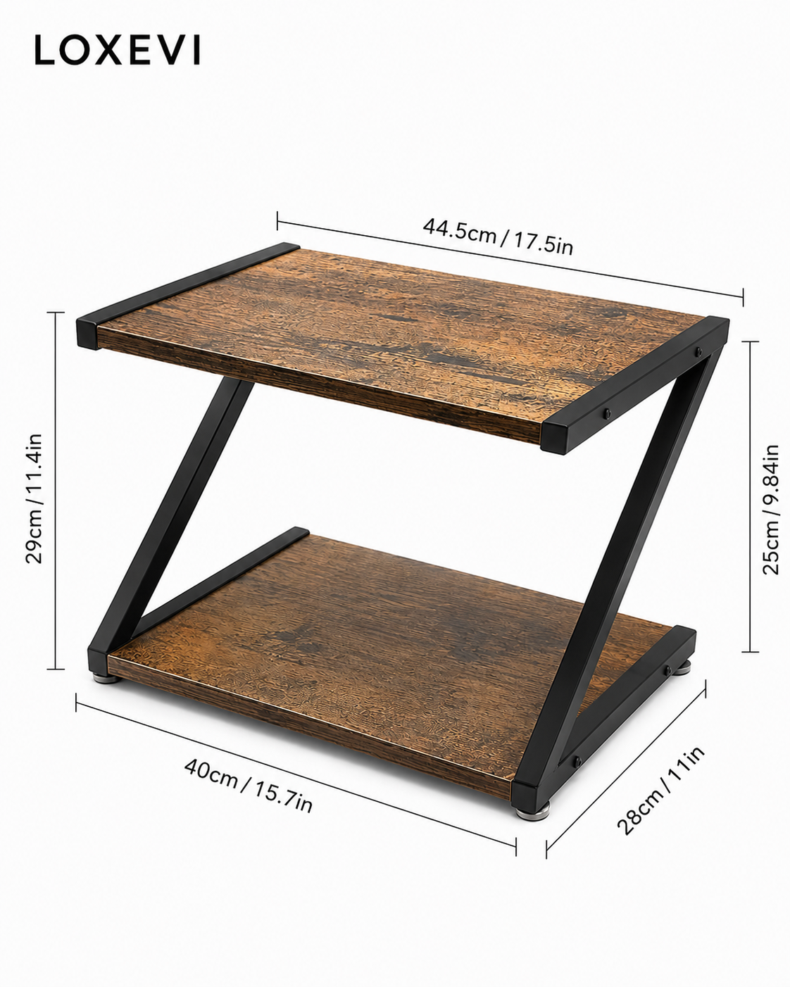 Two Tier Z Shaped Printer Stand Loxevi