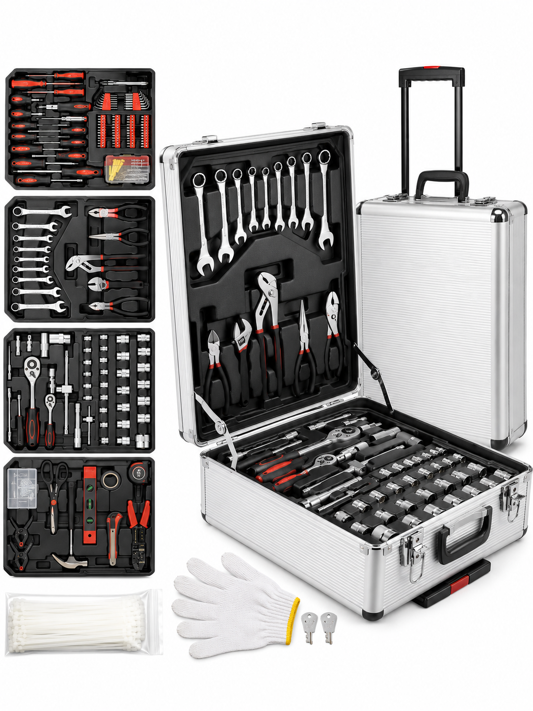 799 Piece Mechanic Tool Set with Rolling Case Loxevi