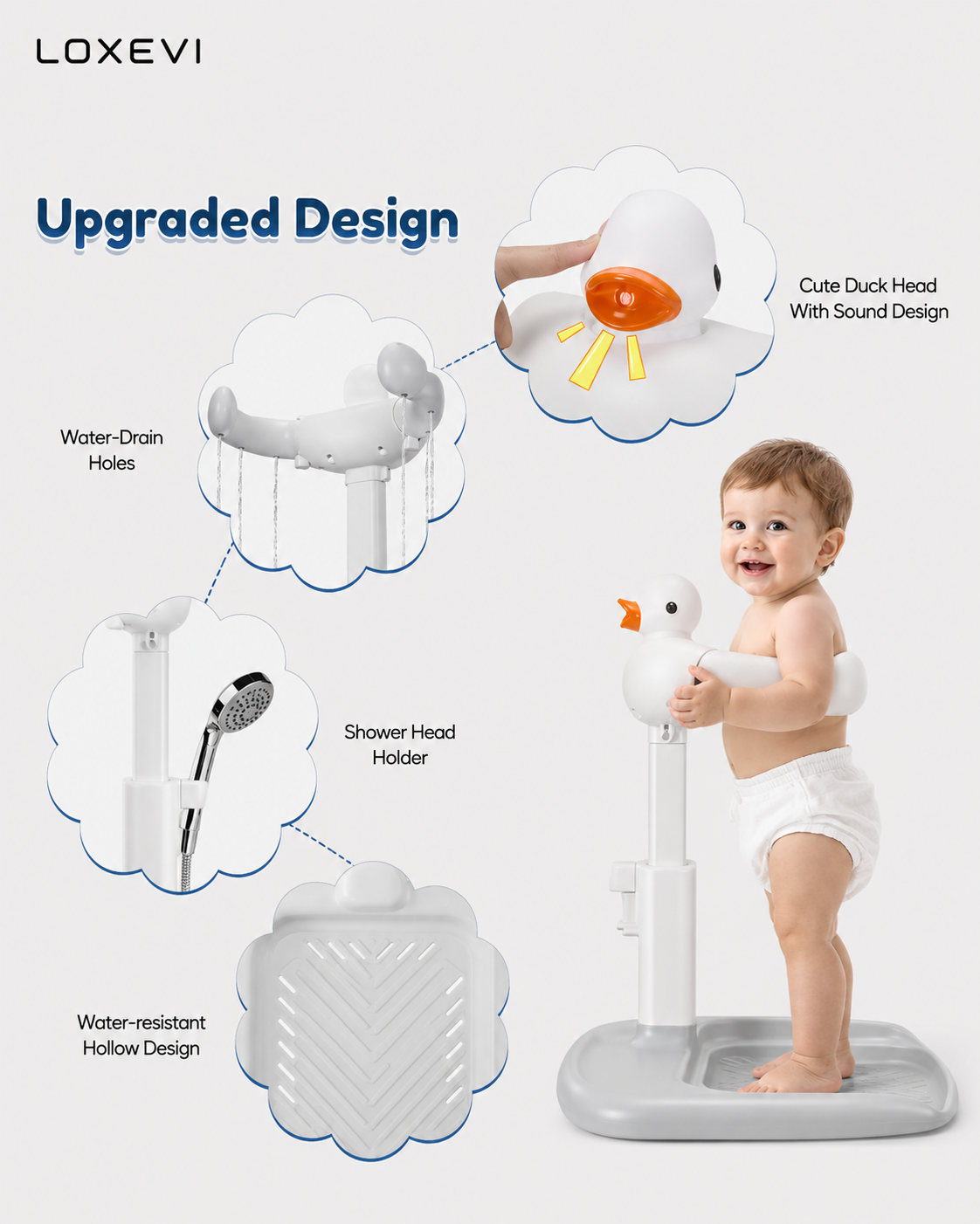Adjustable Toddler Shower Support Handle Loxevi