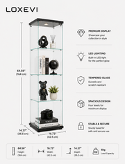 Glass Display Cabinet Loxevi