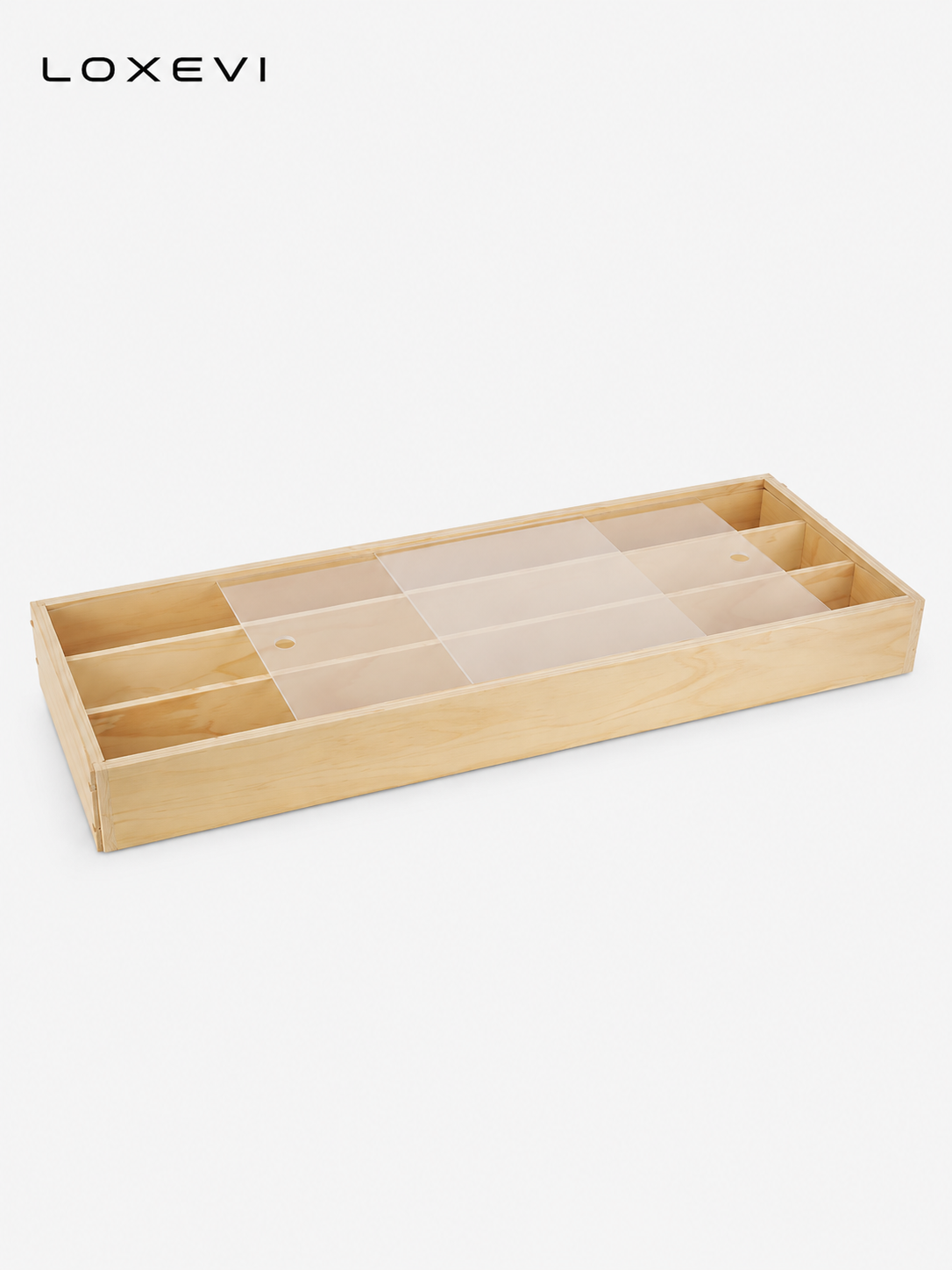 Three Tier Wooden Collectible Display Cabinet Loxevi