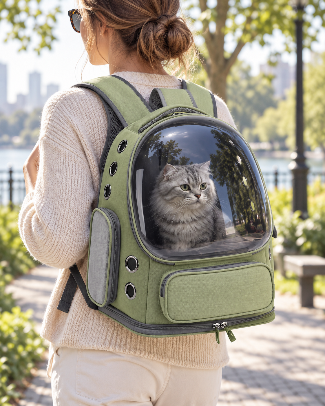 Transparent Bubble Pet Carrier Backpack with Ventilation Loxevi