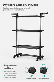 Foldable Clothes Drying Rack Loxevi