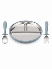Three Piece Stainless Steel Baby Dinnerware Set Loxevi