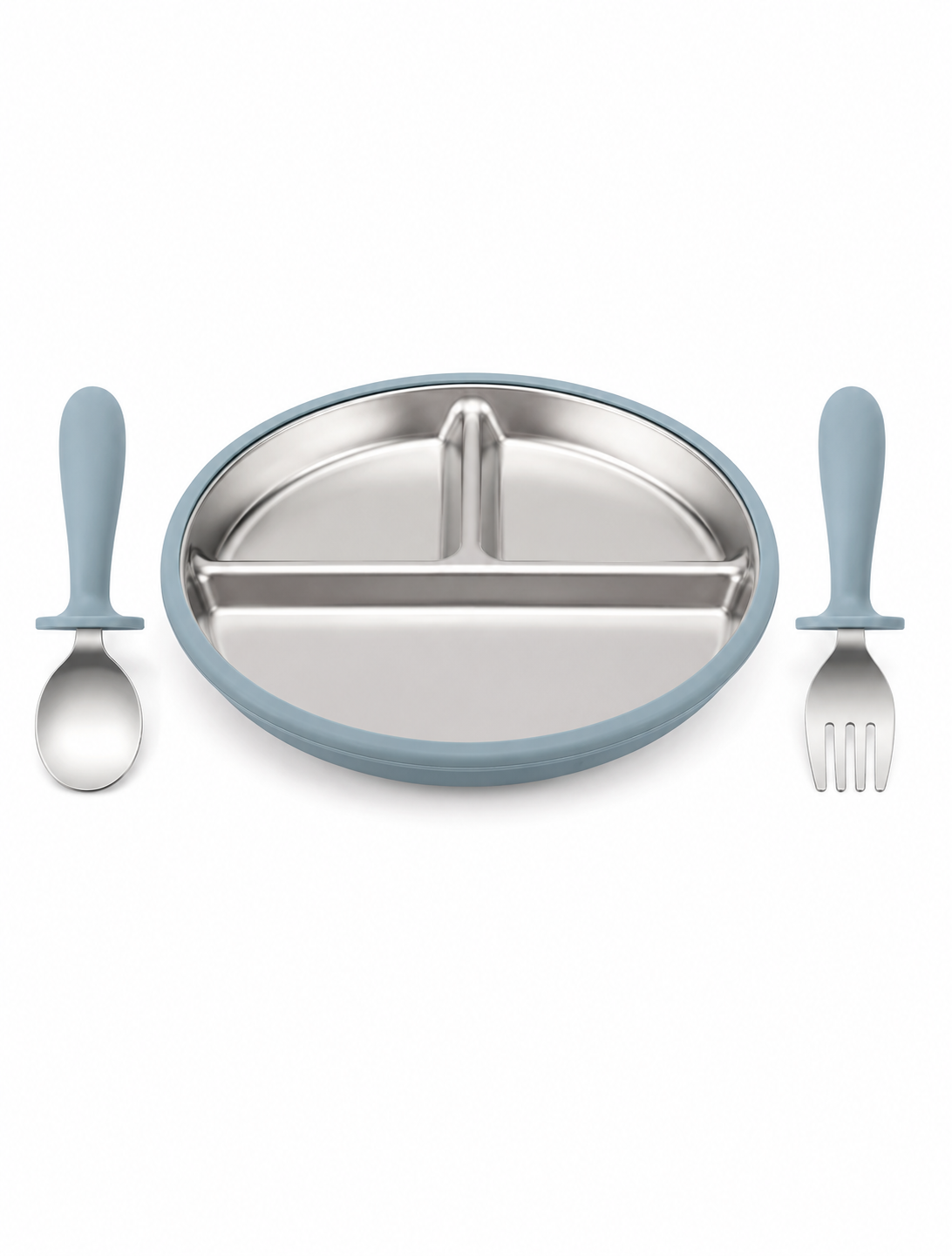 Three Piece Stainless Steel Baby Dinnerware Set Loxevi