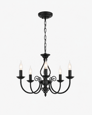 Five Light Retro Iron Chandelier Loxevi