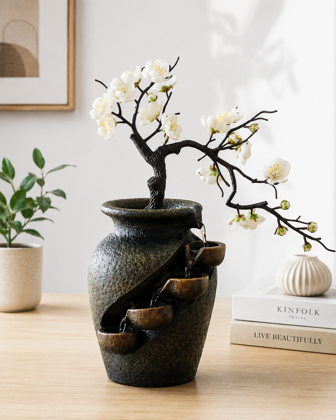 Indoor Resin Tabletop Water Fountain Loxevi