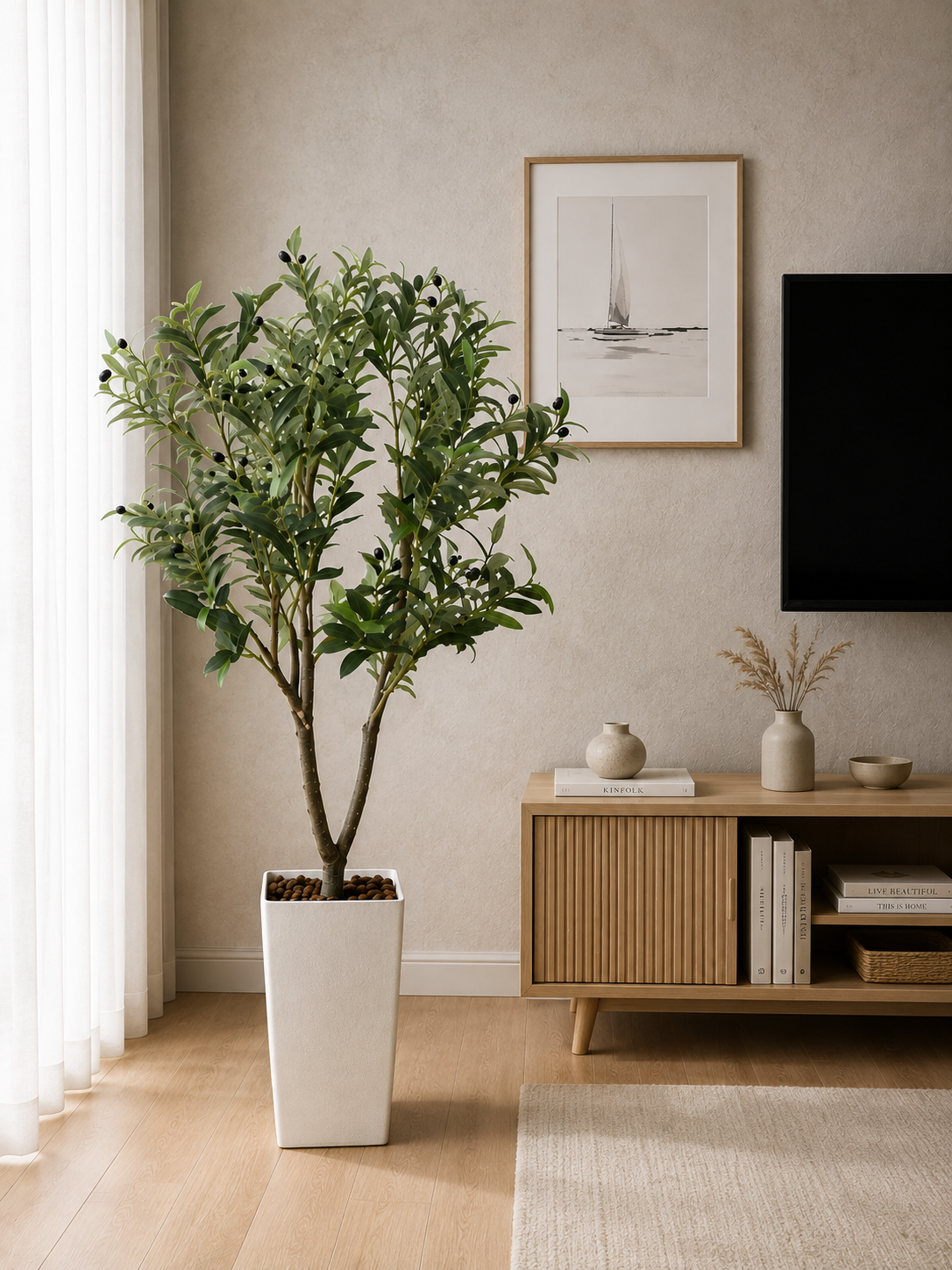 Artificial Potted Olive Tree Loxevi