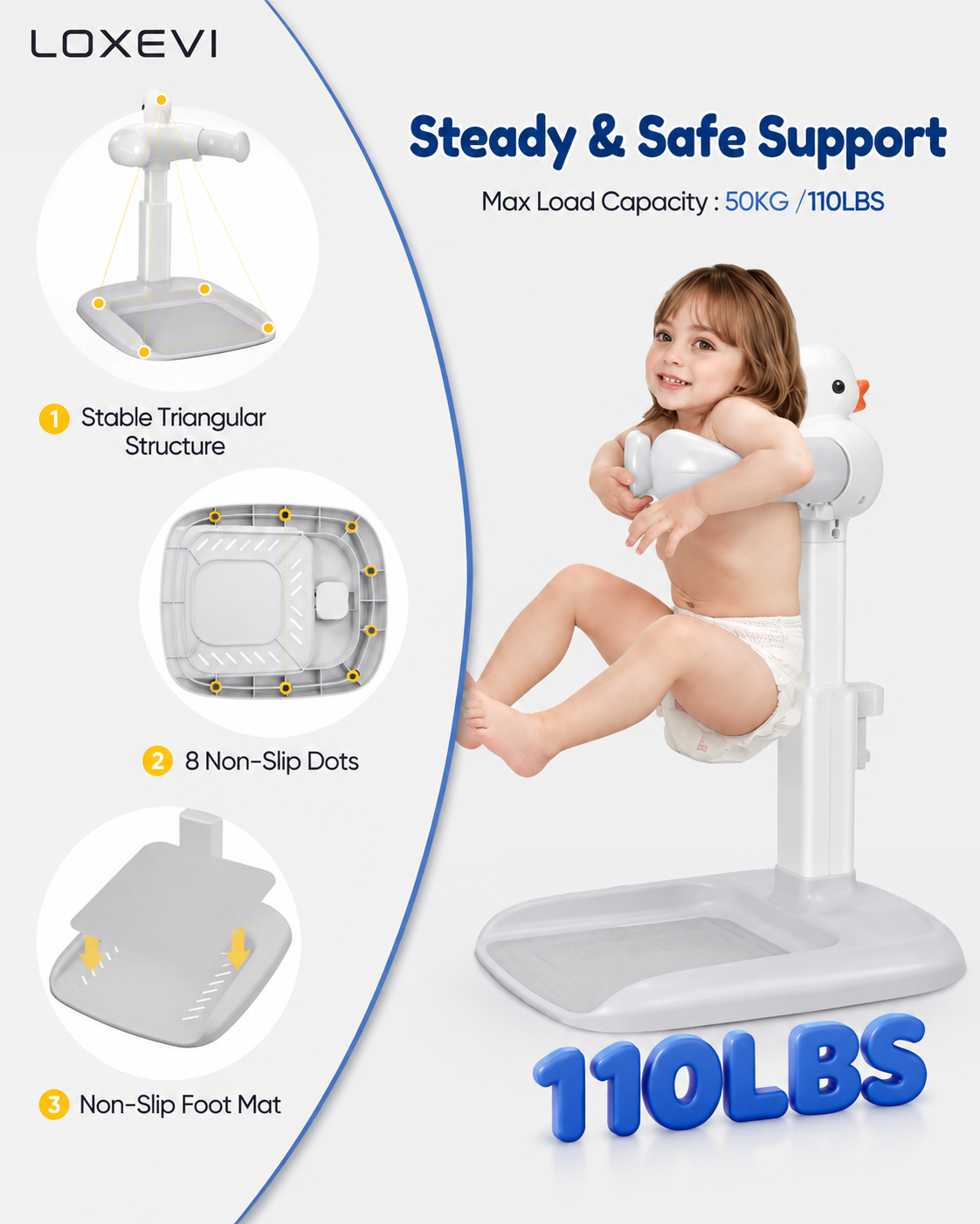 Adjustable Toddler Shower Support Handle Loxevi