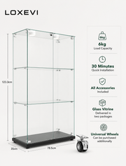 Glass Display Cabinet Loxevi