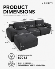 L Shaped Modular Sofa Bed Loxevi