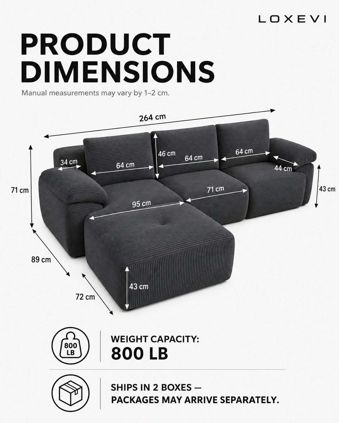 L Shaped Modular Sofa Bed Loxevi