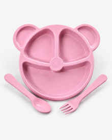 Three Piece Bear Baby Dinnerware Set Loxevi