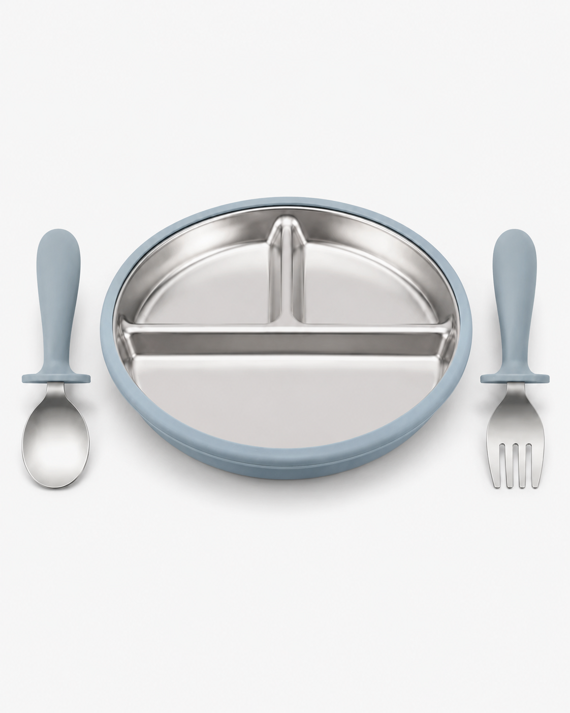 Three Piece Stainless Steel Baby Dinnerware Set Loxevi