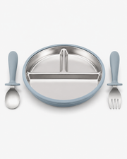 Three Piece Stainless Steel Baby Dinnerware Set Loxevi