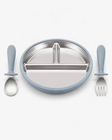 Three Piece Stainless Steel Baby Dinnerware Set Loxevi