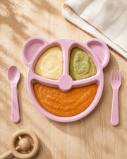 Three Piece Bear Baby Dinnerware Set Loxevi