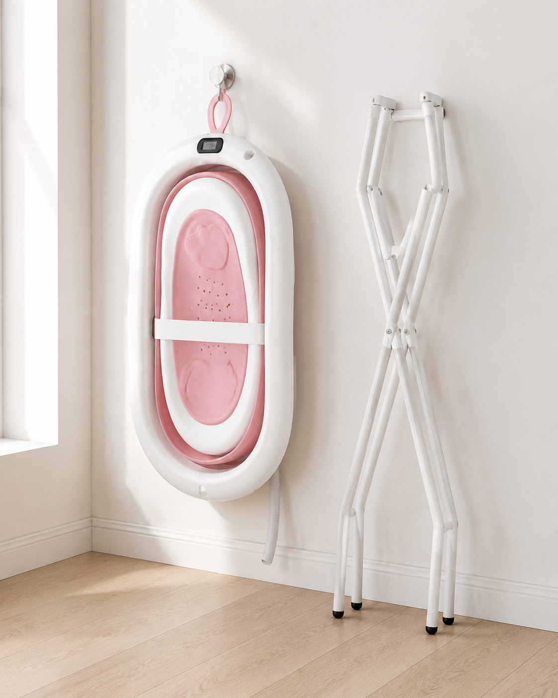 Foldable Baby Bath with Thermometer and Seat Loxevi