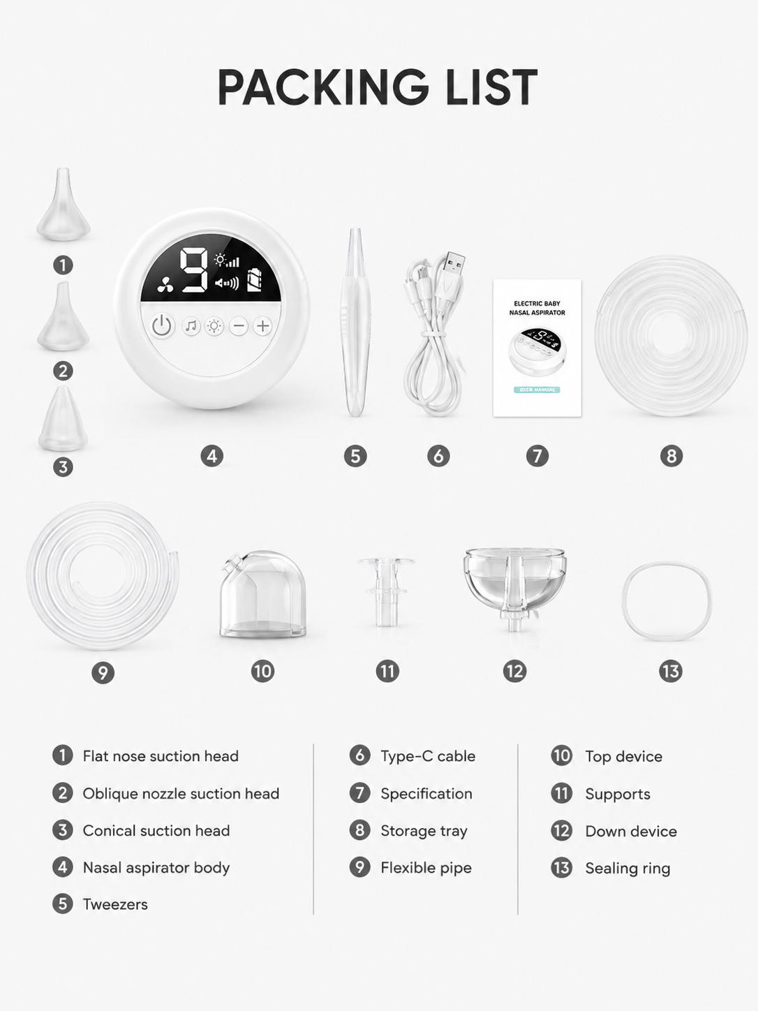 Rechargeable Electric Baby Nasal Aspirator Loxevi