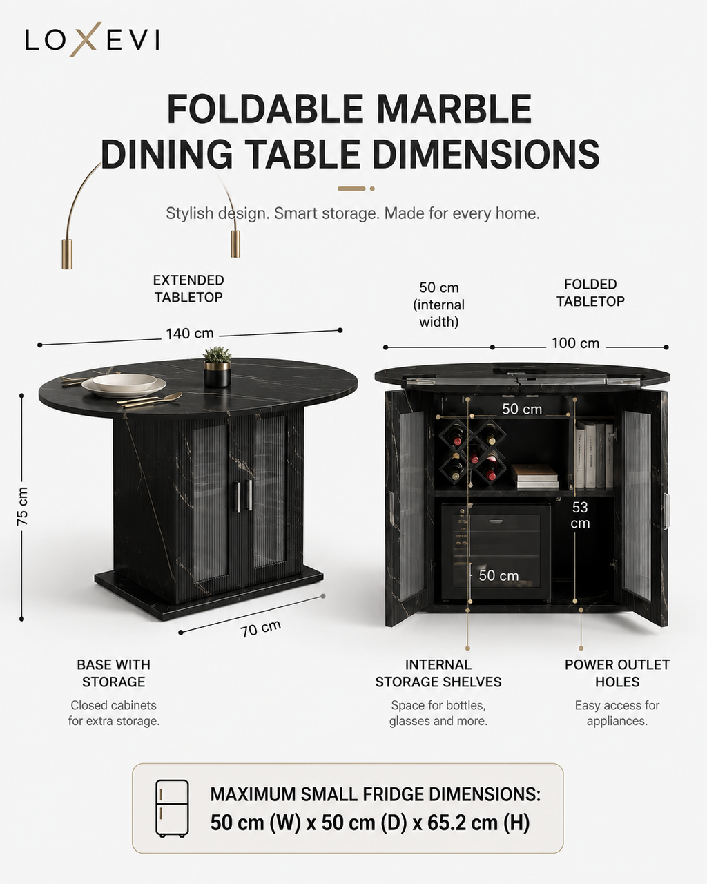 Extendable Dining Table Loxevi