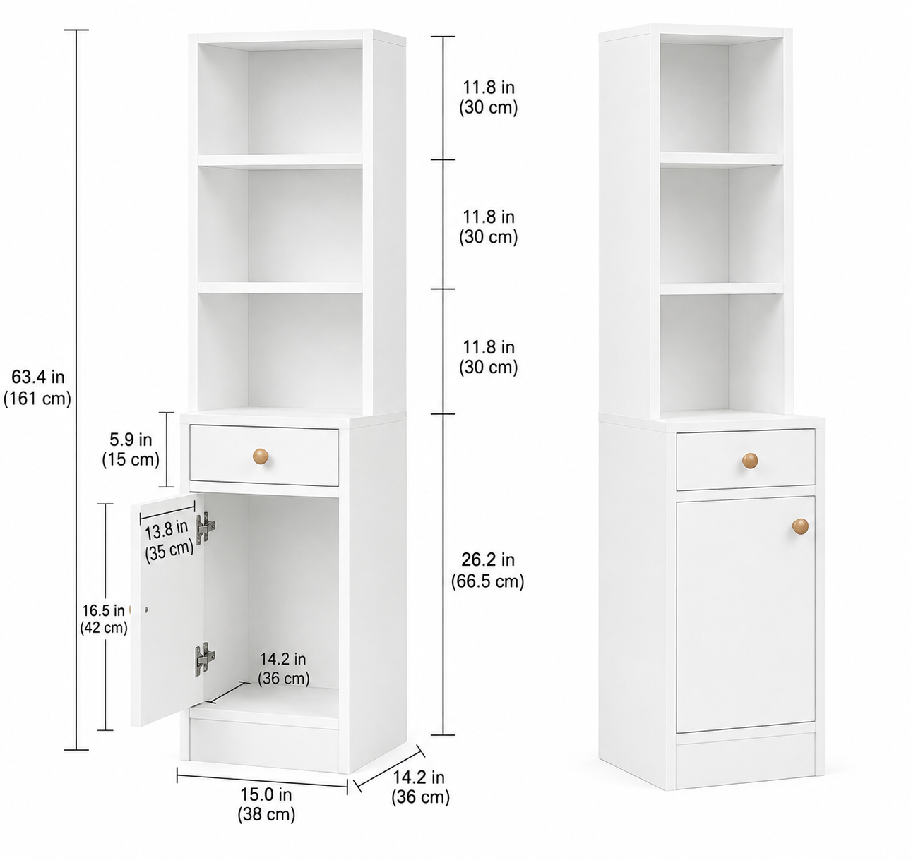 Three Tier Corner Storage Cabinet Loxevi