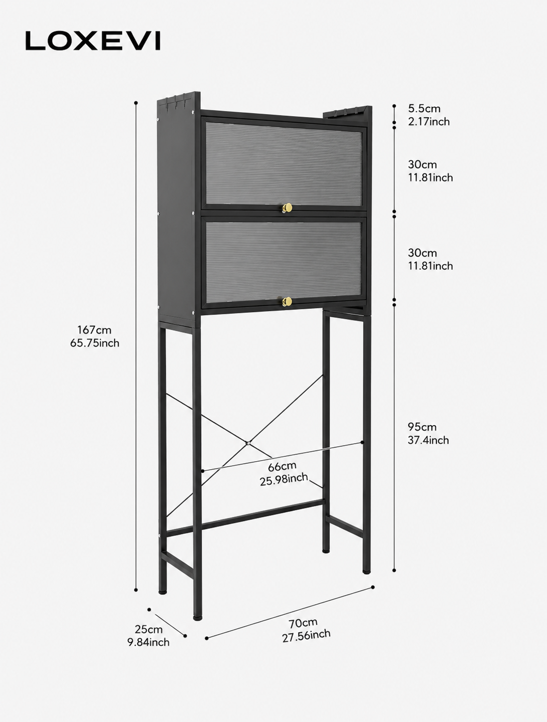 Over Washer Storage Rack Loxevi