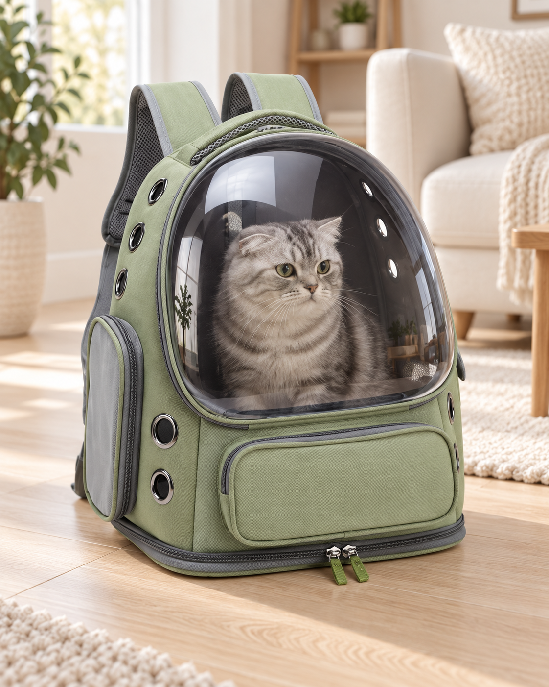 Transparent Bubble Pet Carrier Backpack with Ventilation Loxevi