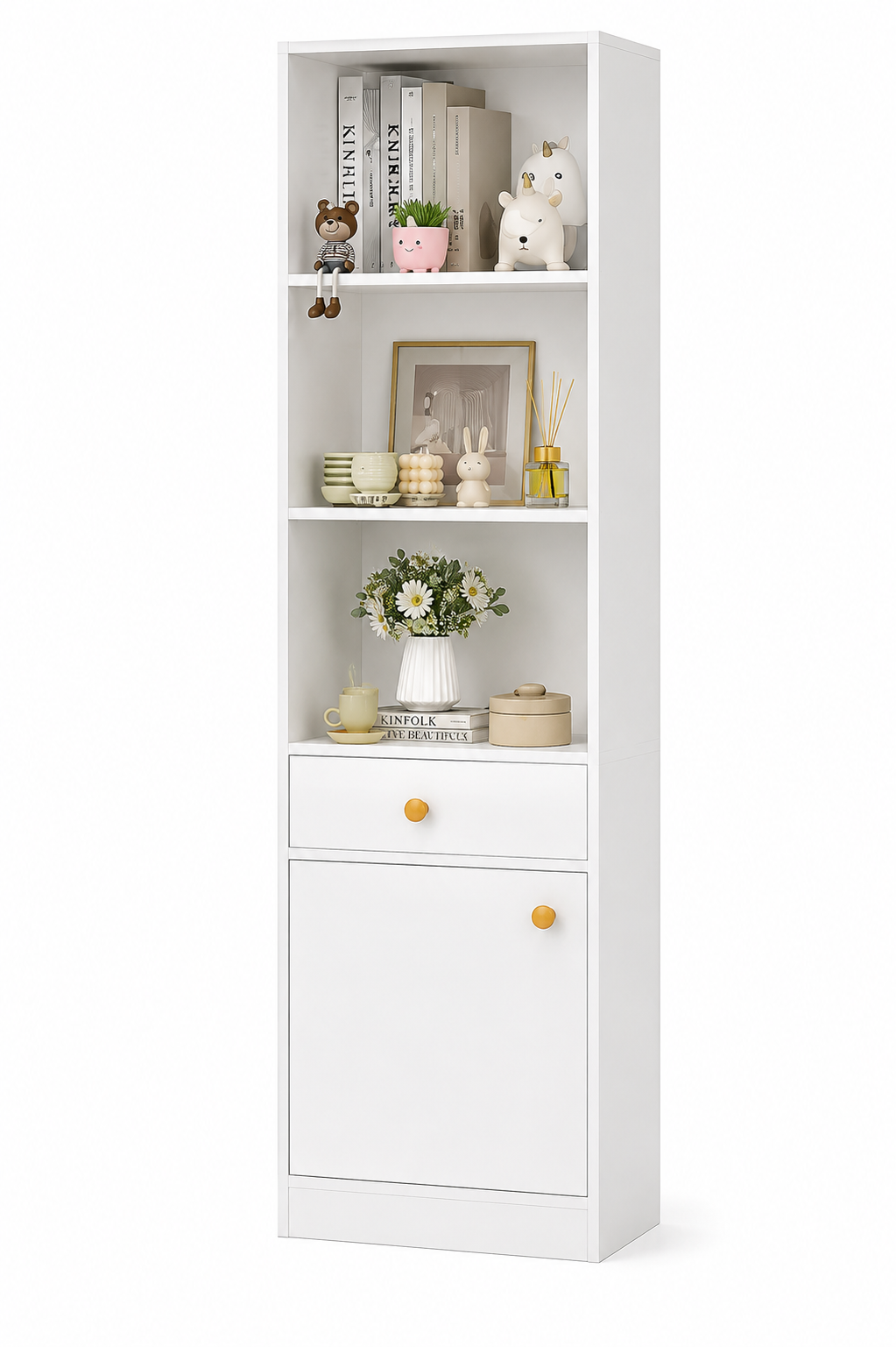 Three Tier Corner Storage Cabinet Loxevi