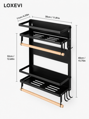 Four Tier Magnetic Refrigerator Spice Rack Loxevi