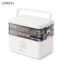 Portable Three Tier Medicine Storage Box Loxevi