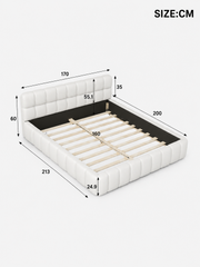 Modern Upholstered Platform Bed Loxevi
