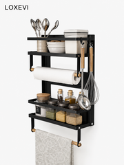 Four Tier Magnetic Refrigerator Spice Rack Loxevi