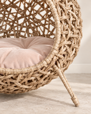 Luxury Woven Rattan Cat Bed with Soft Cushion Loxevi